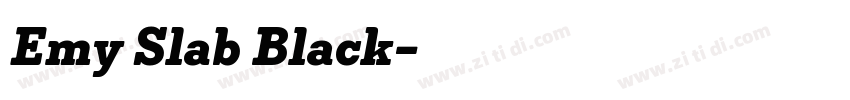 Emy Slab Black字体转换